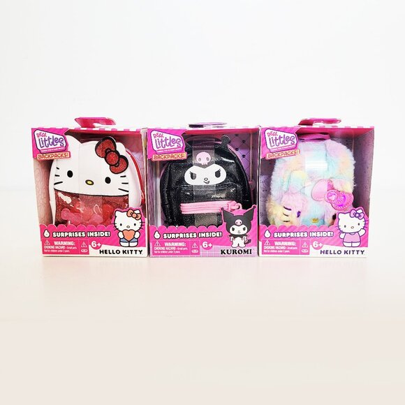 Real Littles Hello Kitty Mini Backpacks - Classic and Tie-Dye Hello Kitty Kuromi - Picture 1 of 6